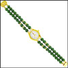 Classic Cz Jade Stone Watch -JPNM-2612 - Click here to View more details about this Product